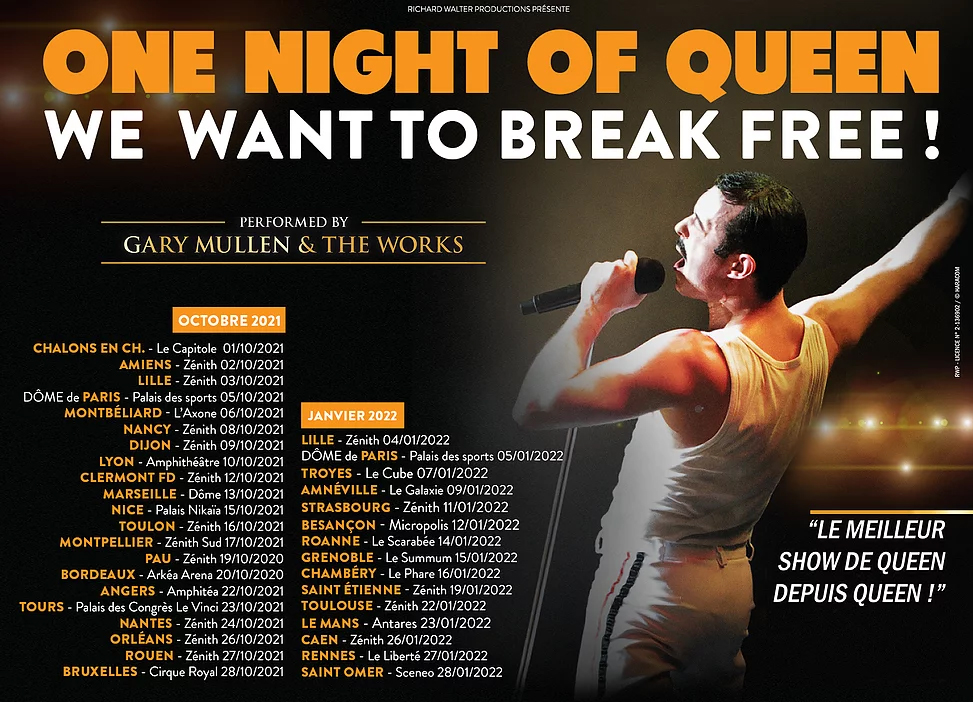 One Night of Queen, la tournée 2021 arrive en France